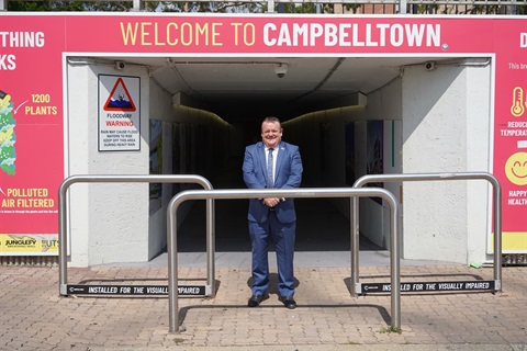 Mayor Darcy Lound at the Campbelltown Station Underpass.JPG