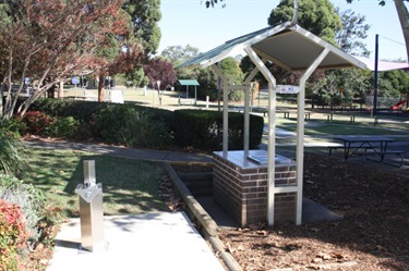 Free powered BBQ and water station