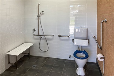 Accessible shower and toilet facilities