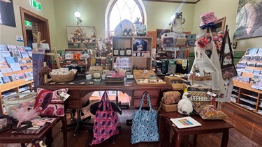 Goods on display at the Retail Shop at Campbelltown Visitor Information Centre