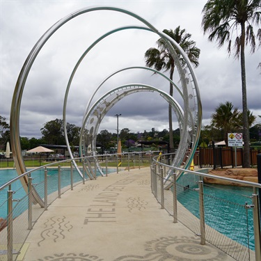 Billabong bridge and artwork