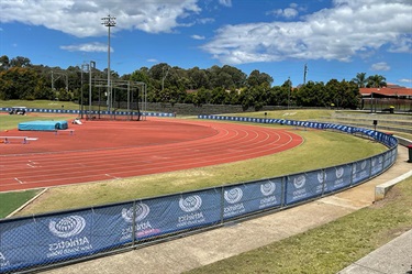 The running track at Campbelltown Athletics Centre