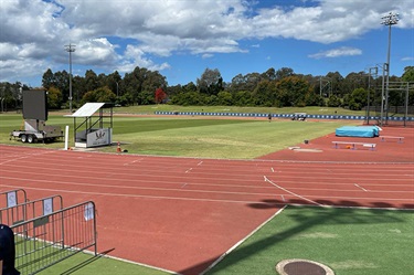 The running track at Campbelltown Athletics Centre