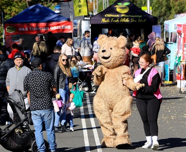 Big Teddy explores Sunday market