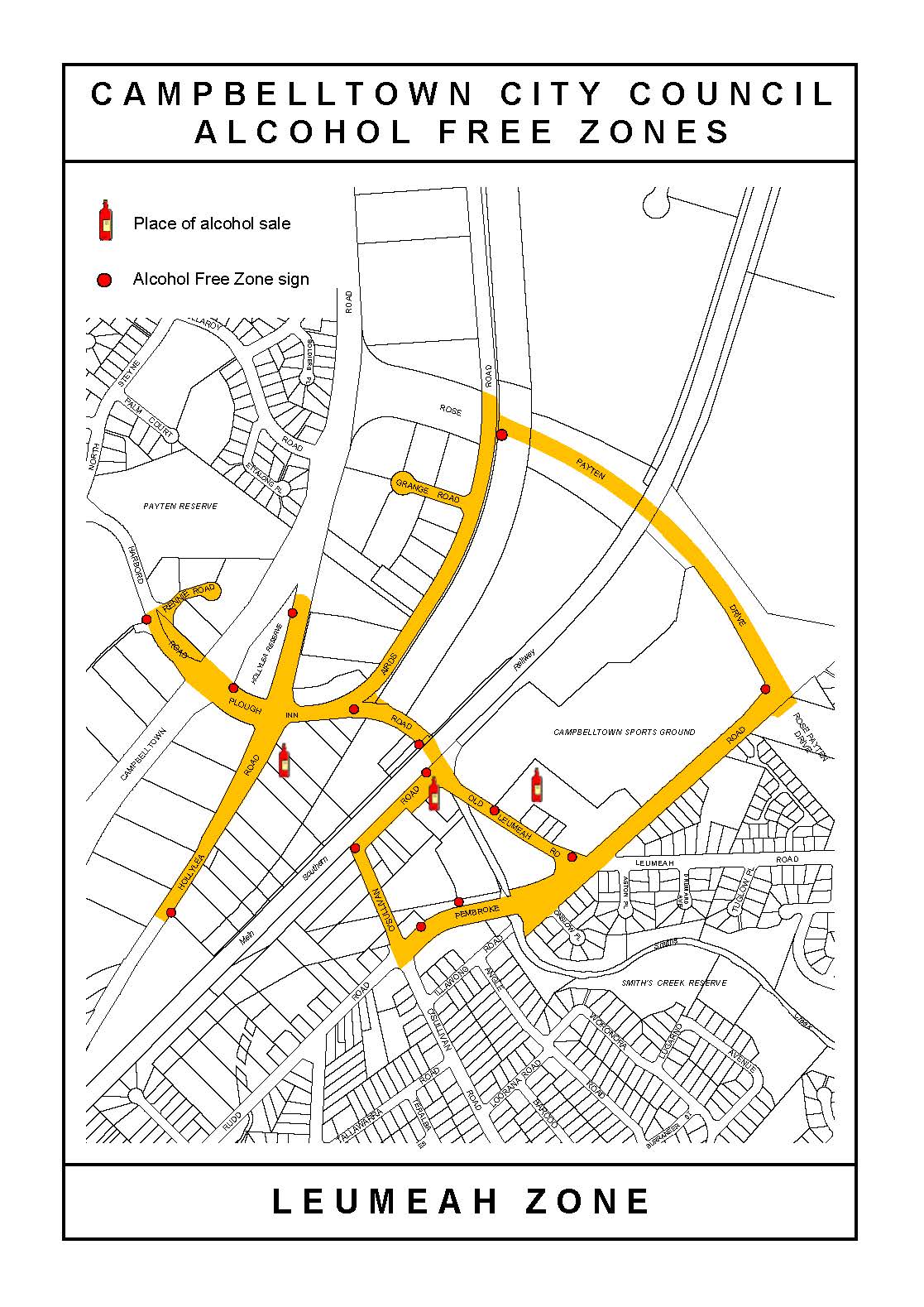 Leumeah Alcohol Free Zone Campbelltown City Council   1 Leumeah Alcohol Free Zone Map Updated 2021 