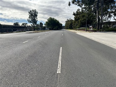 Before photo of Williamson Road from Benson Road to Brooks Road